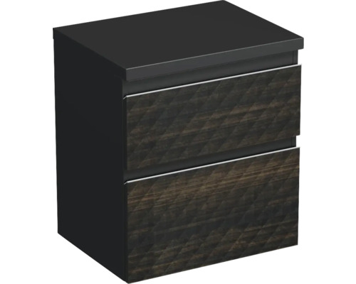 Waschtischunterschrank Jungborn Trenta 56,7x64,6x44,5 cm hacienda brown matt TRE DESK 60 2Z S LR29