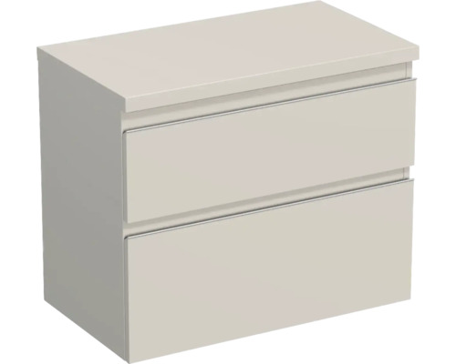 Waschtischunterschrank Jungborn Trenta 76,7x64,6x44,5 cm muskat glanz TRE DESK 80 2Z S A3026