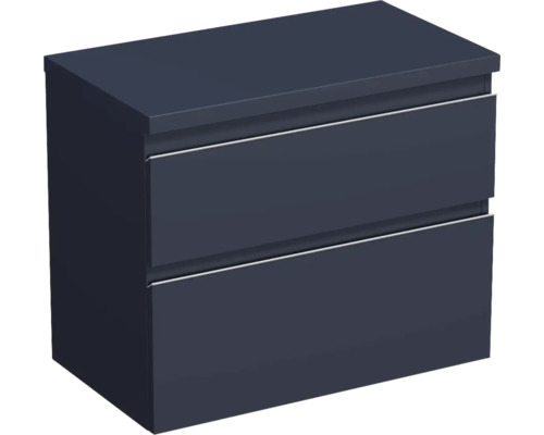 Waschtischunterschrank Jungborn Trenta 76,7x64,6x44,5 cm taubenblau matt TRE DESK 80 2Z S A9166