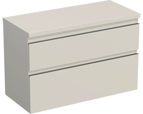 Waschtischunterschrank Jungborn Trenta 96,7x64,6x44,5 cm muskat glanz TRE DESK 100 2Z B A3026