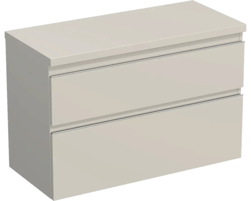 Waschtischunterschrank Jungborn Trenta 96,7x64,6x44,5 cm muskat glanz TRE DESK 100 2Z S A3026