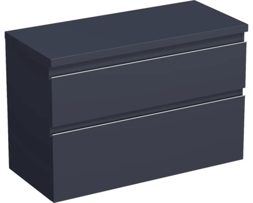 Waschtischunterschrank Jungborn Trenta 96,7x64,6x44,5 cm taubenblau matt TRE DESK 100 2Z S A9166