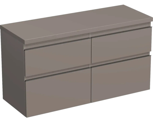 Waschtischunterschrank Jungborn Trenta 116,7x64,6x44,5 cm hellbraun glanz TRE DESK 120D 4Z B A2496