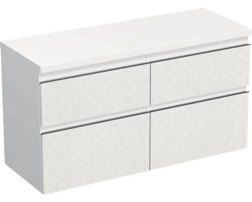 Waschtischunterschrank Jungborn Trenta 116,7x64,6x44,5 cm weiß matt TRE DESK 120D 4Z B B073