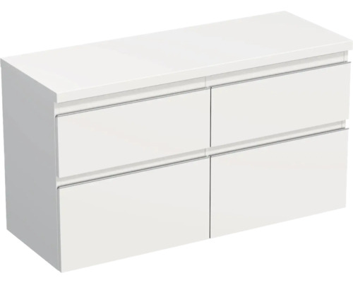 Waschtischunterschrank Jungborn Trenta 116,7x64,6x44,5 cm weiß matt TRE DESK 120D 4Z S 379