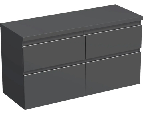 Waschtischunterschrank Jungborn Trenta 116,7x64,6x44,5 cm anthrazit matt TRE DESK 120D 4Z S A3396