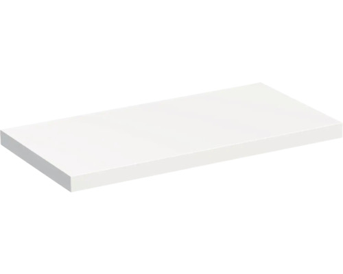 Waschtischplatte Jungborn Trenta Tiefe 50,2 cm, ab 60 cm bis 250 cm weiß glänzend ohne Ausschnitt