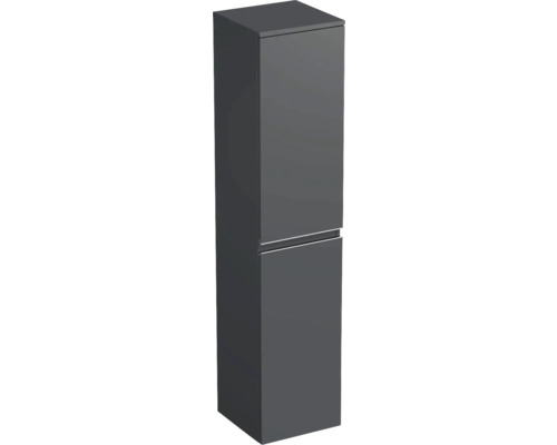 Hochschrank Jungborn Trenta 35x161,8x35 cm anthrazit matt TRE SV 35 L S A3396 Schmaler Badezimmerschrank mit zwei Türen