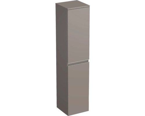 Hochschrank Jungborn Trenta 35x161,8x35 cm hellbraun glanz TRE SV 35 P S A2496 Hochschrank für Badezimmer mit zwei Türen