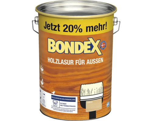 BONDEX Holzschutzlasur farblos 4,8 l