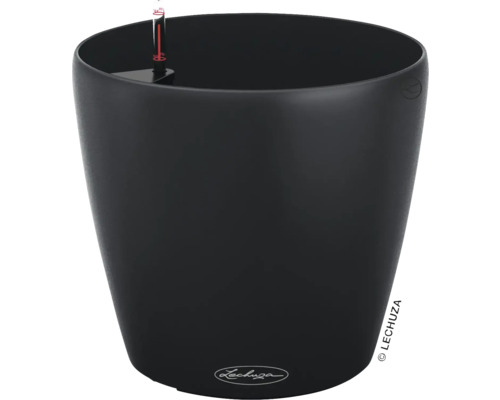 Pflanztopf Lechuza Kunststoff 23,5 x 23,5 x 21,2 cmgrau Schwarzer Pflanztopf mit Wasserstandsanzeige
