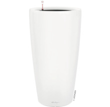 Hoher Pflanztopf aus Kunststoff mit Wasserstandsanzeige