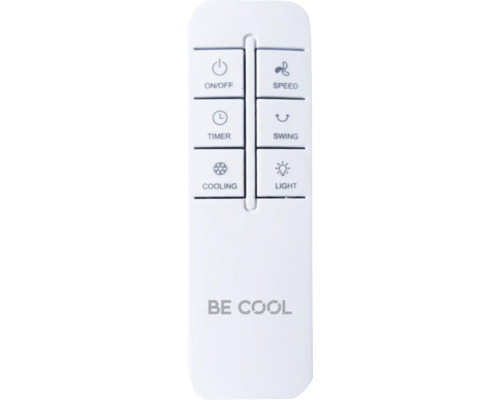 Fernbedienung für Klimaanlage mit verschiedenen Funktionen wie Ein/Aus, Geschwindigkeit, Timer, Swing, Kühlung und Licht