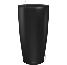 Hoher, runder Pflanzkübel mit Füllstandsanzeige.