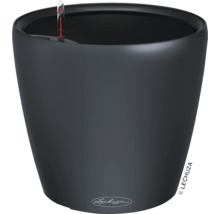 Schwarzer Pflanztopf mit Wasserstandsanzeige