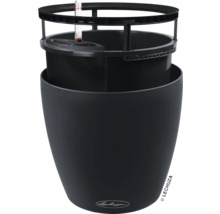 Schwarzer Pflanztopf mit Bewässerungssystem