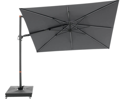 Rechteckiger Ampelschirm mit Ständer für den Außenbereich