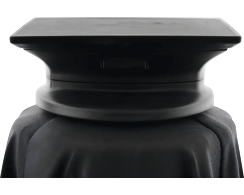 Schwarze Zaunabdeckung aus Kunststoff