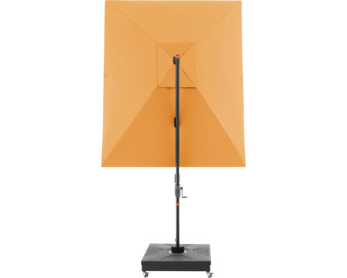 Quadratischer Sonnenschirm mit Kurbel und Fuß