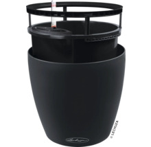 Schwarzer Pflanztopf mit Bewässerungssystem