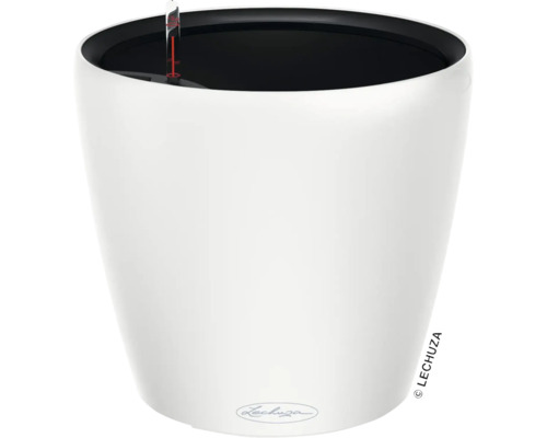 Pflanztopf Lechuza Kunststoff 28 x 28 x 26 cm weiß Weißer Pflanztopf mit Wasserstandsanzeiger
