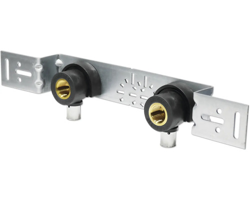 Vorwandmontageelement für Sanitärinstallationen mit zwei Anschlüssen