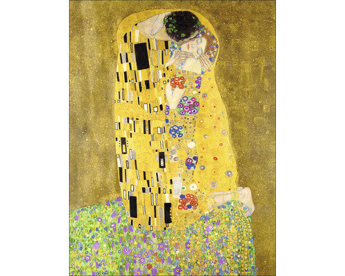 Tableau Verre "Le Baiser" De Gustav Klimt - Déco Murale Moderne Effet 3D - DEQORI