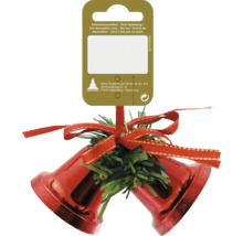 Dekorative Glocken mit Schleife als Christbaumschmuck