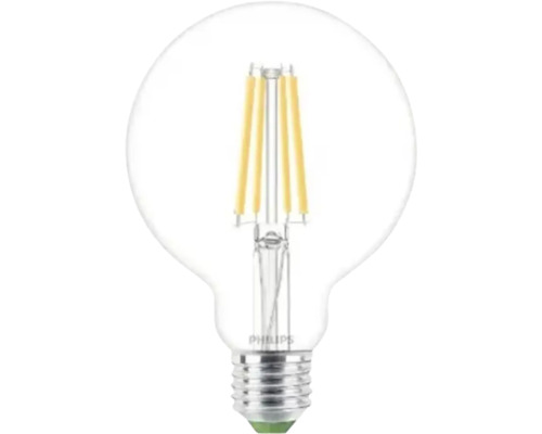 LED-Lampe Filament dimmbar G95 E27 / 4 W ( 60 W ) klar 840 lm 2700 K warmweiß Philips LED Leuchtmittel mit E27 Sockel