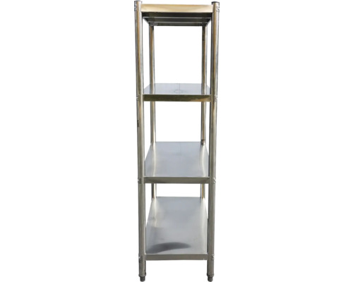 Edelstahlregal mit vier Etagen