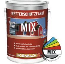Wetterschutzfarbe in einer Dose mit dem Hornbach Logo