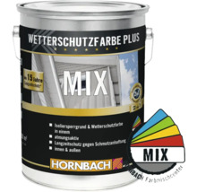 Wetterschutzfarbe Plus Farbeimer mit Farbmischcenter Hinweis