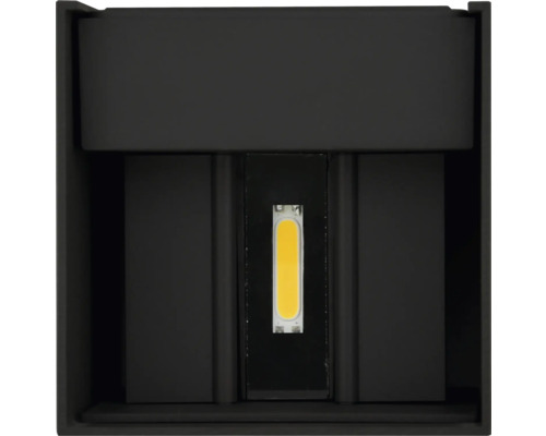 Schwarze LED Wandleuchte Nahansicht