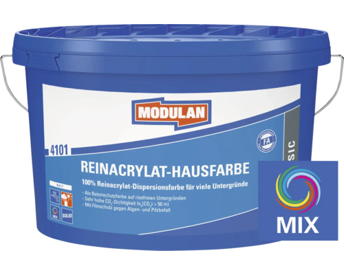 MODULAN 4101 Reinacrylat-Hausfarbe Fassadenfarbe im Wunschfarbton mischen lassen