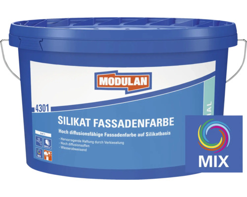 MODULAN 4301 Silikat Fassadenfarbe Mineralfarbe im Wunschfarbton mischen lassen-0