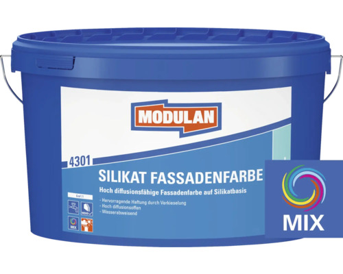 MODULAN 4301 Silikat Fassadenfarbe Mineralfarbe im Wunschfarbton mischen lassen