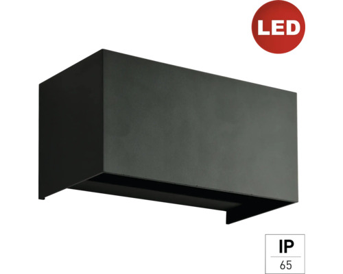 LED Wandleuchte Aufbauleuchte e2 Quad 12 W warmweiß 4-flammig IP 65 anthrazit Schwarze LED-Wandleuchte mit Schutzart IP65