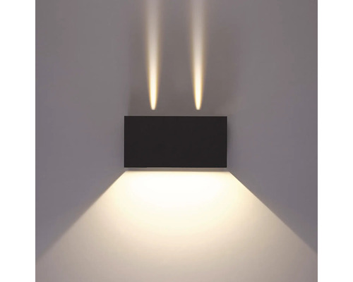 Rechteckige Wandleuchte für den Innenbereich mit Lichteffekten nach oben und unten