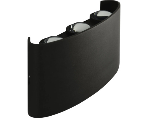 Schwarze Wandleuchte mit drei Lampen