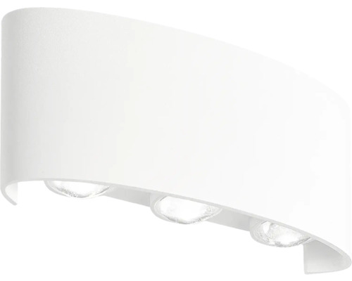 LED Wandleuchte Aufbauleuchte e2 Petra 7 W einstellbares Weiß 6-flammig IP 54 weiß Weiße Wandleuchte mit drei Leuchten