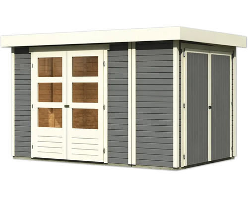 Gartenhaus mit Doppeltür und Seitentür