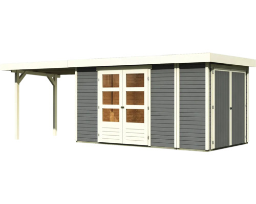 Gartenhaus mit Doppeltür, Fenster und Vordach