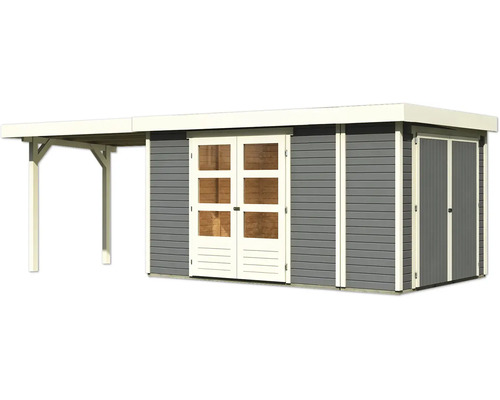 Gartenhaus mit Anbau und Doppeltür