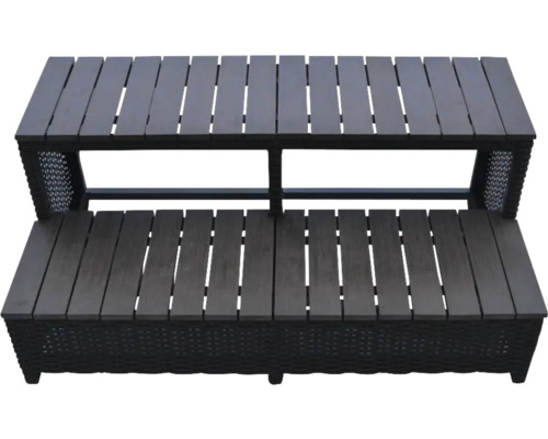 Poolleiter aus Rattan und Holz