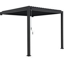 Freistehende Pergola aus Aluminium mit Lamellendach und Kurbelmechanismus