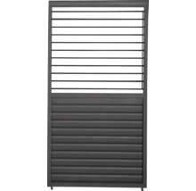 Gartenzaun aus Aluminium mit Lamellen und Gitter