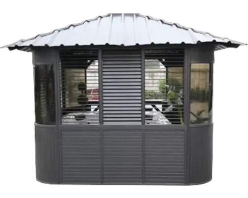 Pavillon mit Lamellen und Dach