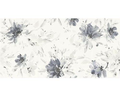 Steingut Dekorfliese Floral Landscape 29,8x59,8 cm weiß matt