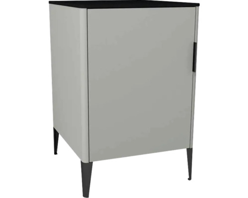 Highboard Devo Lotos 76x50x53 cm Anschlag links grau/schwarz