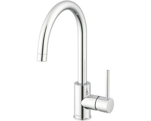 Küchenarmatur aus Metall mit hohem Auslauf